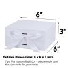 OEMVALATY White Gift Box,6x6x3 Inches Gift Boxes with Lids for Presents with Magnetic Closure and Ribbon for Wedding,Storage,Birthday(5-Pack) view 2