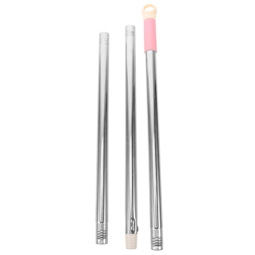 GLEAVI 1set Stainless Steel Mop Handle Replacement Stick Section Broom Rod for Easy Cleaning Compatible Broom Comfortable Grip and Design