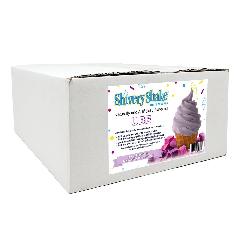 Shivery Shake Soft Serve Ice Cream Mix, 3 x 3.2 lb case, Ube