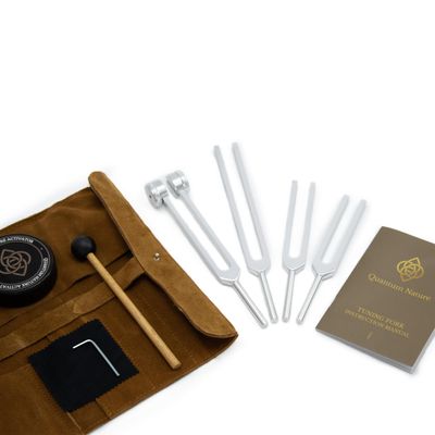 Shamanic Tuning Fork Set for Sound Healing & Meditation 128Hz, 174Hz, 432Hz, 528Hz Frequencies Ideal Instrument for Yoga, Reiki, Sound Bath, Holistic Therapy, Chakra Balancing, and Hypnosis