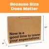 MilkToast Brands Funny Gift Bag, 16" x 6" x 12" Size, "Now is a good time to Lower Your Expectations", Large Kraft Paper Bag with Sarcastic Phrases, Funny Gift Bag for Mother's Day, Birthdays, Graduation view 2