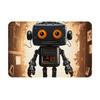 Front Door Mat Indoor Outdoor Welcome Mat, Black Robot Doormat Easy Clean Entryway Mats Stain and Fade Resistant Entry Rug Absorbent Flannel Bath Mats 16 x 24 Inch view 2