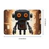 Front Door Mat Indoor Outdoor Welcome Mat, Black Robot Doormat Easy Clean Entryway Mats Stain and Fade Resistant Entry Rug Absorbent Flannel Bath Mats 16 x 24 Inch view 4
