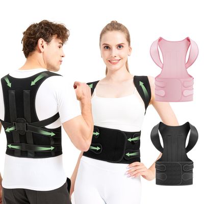 BAREKE Posture Corrector for Women and Men, Back Straightener Posture Brace for Pain Relief, Back Belt Support with Adjustable Shoulder Straps and Height for Scoliosis Hunchback