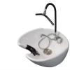 CHSUFBTY 360 Rotatable Hair Salon Shampoo Basin Waterfall Shower - No Blockage, Even Flow for Salons & Home Use view 1
