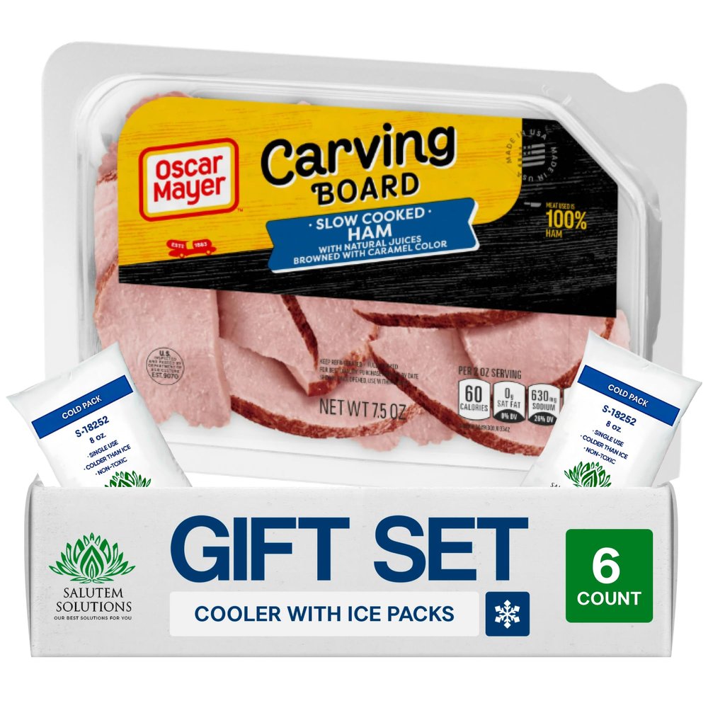 Salutem Vita Gluten-Free Turkey Bacon with Reduced Fat and Sodium, Gift Set Pack of 6