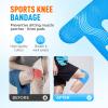 10 PCS Precut Kinesiology Tape for Knees, Muscle Tape Precut Strips for Knee Pain Relief, Athletic Tapes Sports Tapes Knee Support & Stability (Black) view 3