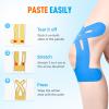 10 PCS Precut Kinesiology Tape for Knees, Muscle Tape Precut Strips for Knee Pain Relief, Athletic Tapes Sports Tapes Knee Support & Stability (Black) view 4