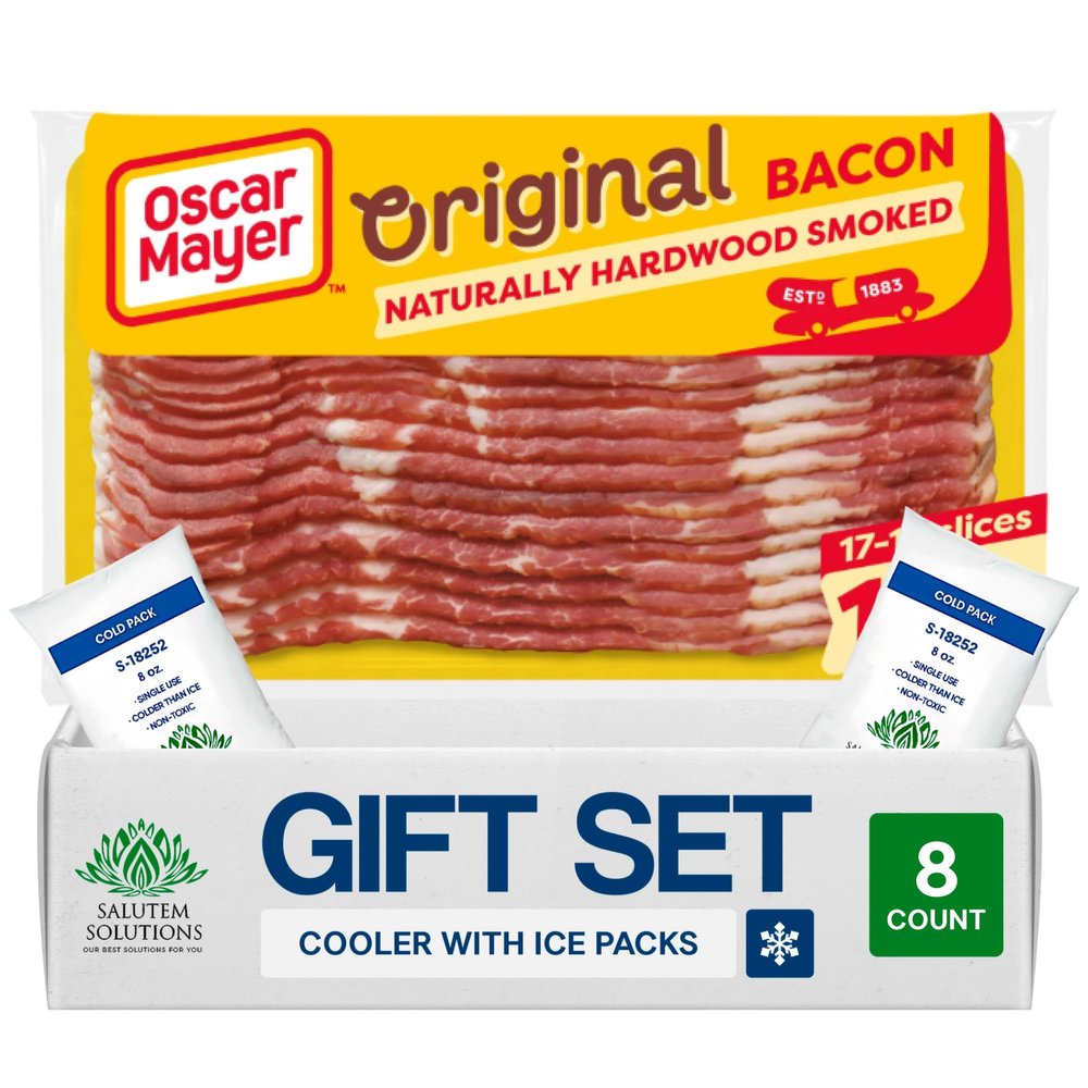Salutem Vita Original Bacon, Natural Wood Smoked, Gift Set Pack of 8