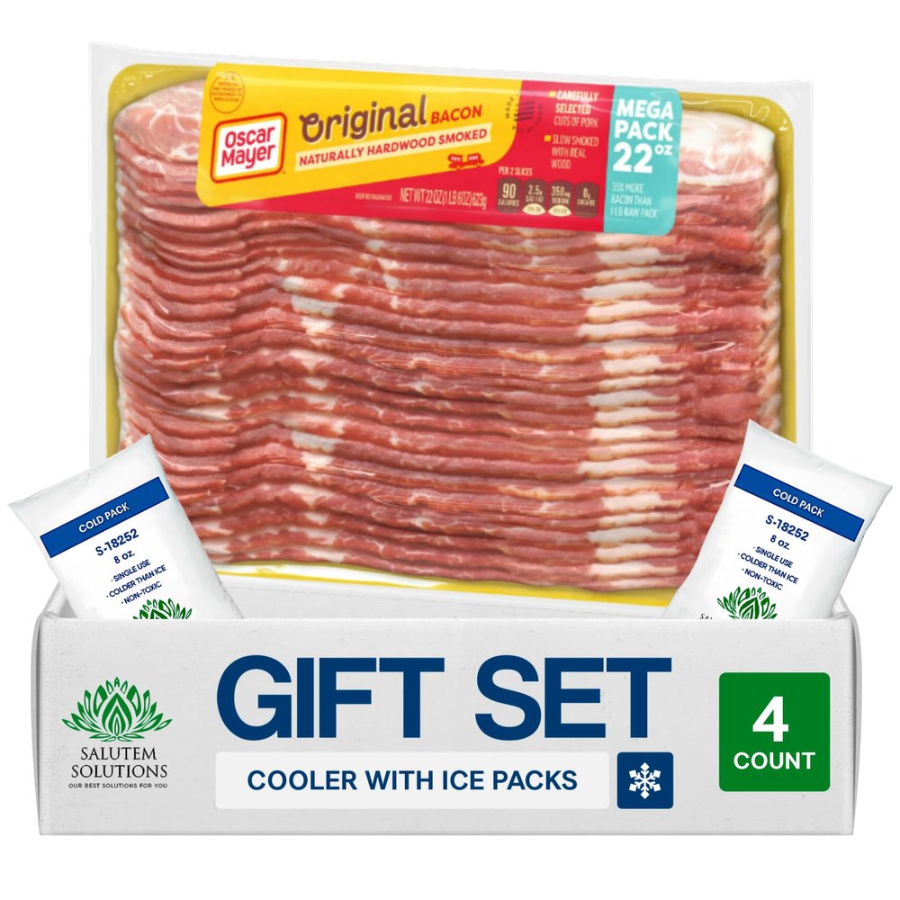 Salutem Vita Natural Wood Smoked Bacon, Original Flavor, Gift Set Pack of 4