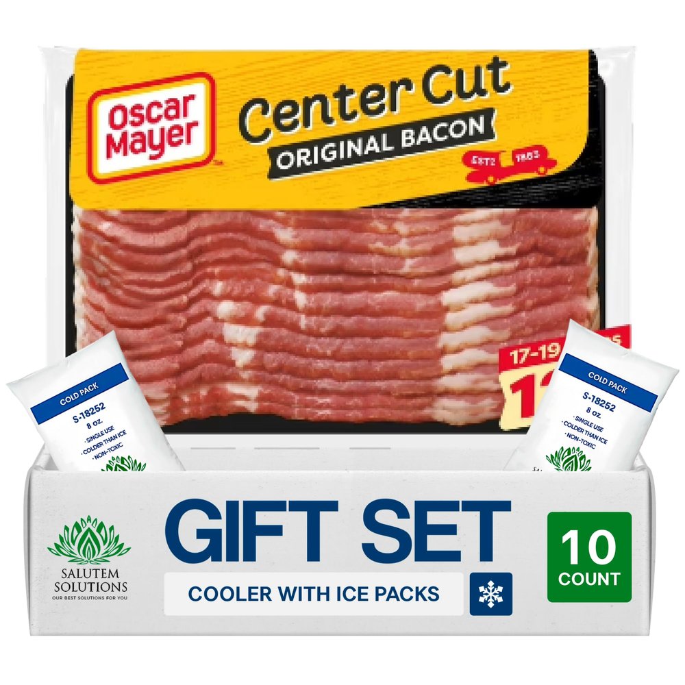 Salutem Vita Center Cut Original Bacon, Premium Quality Pork, Gift Set Pack of 10