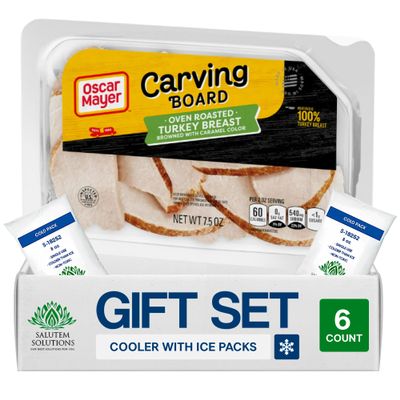 Salutem Vita Oven Roasted Sliced Turkey Breast Deli Lunch Meat, Gift Set Pack of 6