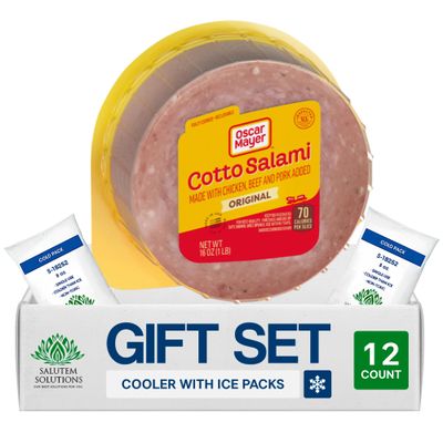 Salutem Vita Ham & Cheese Deli Lunch Meat with Real Cheese, Gift Set Pack of 12