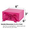 OEMVALATY Bright Pink Gift Box,6x6x3 Inches Gift Boxes with Lids for Presents with Magnetic Closure and Ribbon for Wedding,Storage,Birthday(5-Pack) view 2