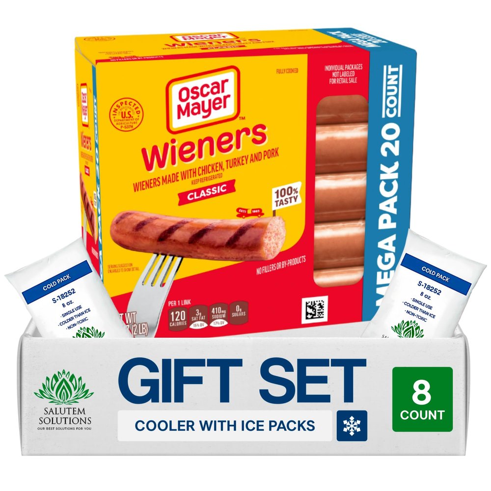 Salutem Vita Original Hot Dogs, Classic Wieners Gift Set Pack of 8