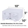 OEMVALATY White Gift Box,10x10x5 Inches Gift Boxes with Lids for Presents with Magnetic Closure and Ribbon for Wedding,Storage,Birthday(5-Pack) view 2