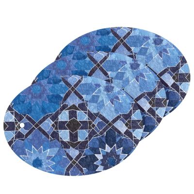 Bohemian Blue Vintage Flowers Absorbent Dish Washing sponges Effortless Decorative Kitchen sponges for Washing Dishes for Cleaning Kitchen Pans, Tableware, and Non Stick Cookware (3 Count)