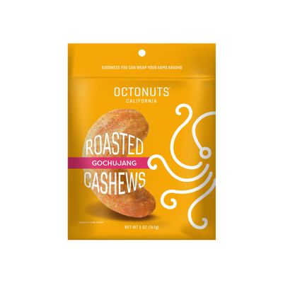 Octonuts Gochujang Roasted Cashew (5oz) Plant Based Protein Snack with Korean-Inspired Flavor Healthy Snack for Adults & Kids - Keto Friendly, Vegan & Non-GMO Verified