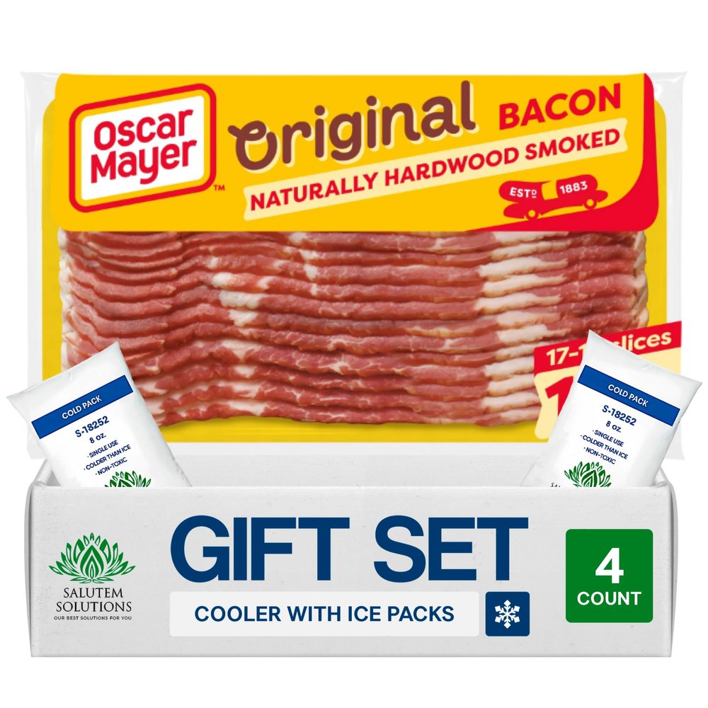 Salutem Vita Original Bacon, Natural Wood Smoked, Gift Set Pack of 4