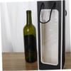 PRETYZOOM Kraft Paper Red Wine Tote Bag Window Single Bottle Carrier Handled Bag for Wine Flowers and Christmas Favors view 4
