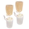 SECFOU 4pcs Natural Loofah Dish Scrubber Sponges Multi Functional Kitchenware for Dish Washing Comfortable Use and view 1