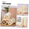 SECFOU 4pcs Natural Loofah Dish Scrubber Sponges Multi Functional Kitchenware for Dish Washing Comfortable Use and view 4