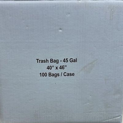 45 Gallon Trash Bags, 40 x 46 inches, 100 Count, Black