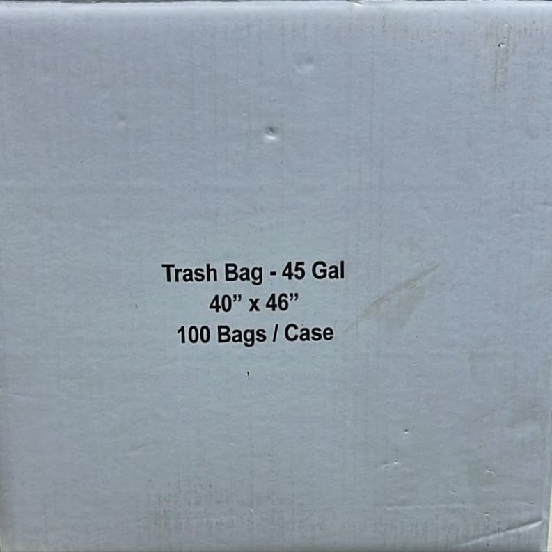 45 Gallon Trash Bags, 40 x 46 inches, 100 Count, Black