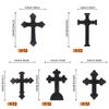 60 PCS Edible God Bless Cross Cupcake Toppers Christian Baptism God Bless Cupcake Picks Edible Cross First Communion Cake Decorations for Religious Theme Baby Shower Birthday Party Supplies Black view 2
