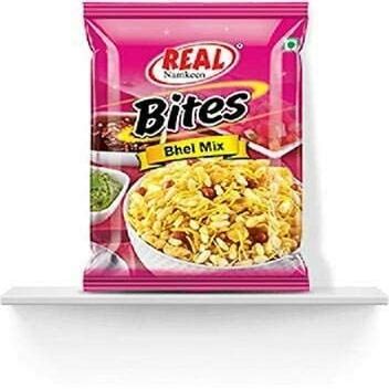 Real Namkeen Bhel Mix, Indian Snack Mix with Puffed Rice and Sev, 400g