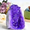 CrystalHola 200-700g Selected Raw Geode Quartz Cluster Home Feng Shui Ornaments Energy Stone Healing Tools Meditation Feng Shui Decoration,Stone Display Piece, Mineral Specimen (Purple, 300-400g) view 1