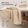HEIRLOOM COMFORT Khaki Honeycomb Kitchen Towels 12 Pack, 16x26 Inch, 100% Cotton, Absorbent & Fast Drying, Reusable Dish Towels for Everyday Cleaning, Drying Dishes & All Kitchen Use view 2