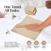 HEIRLOOM COMFORT Khaki Honeycomb Kitchen Towels 12 Pack, 16x26 Inch, 100% Cotton, Absorbent & Fast Drying, Reusable Dish Towels for Everyday Cleaning, Drying Dishes & All Kitchen Use view 3