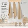 HEIRLOOM COMFORT Khaki Honeycomb Kitchen Towels 12 Pack, 16x26 Inch, 100% Cotton, Absorbent & Fast Drying, Reusable Dish Towels for Everyday Cleaning, Drying Dishes & All Kitchen Use view 4