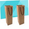 BRIGHTFUFU 12Pcs Portable Red Wine Bag Paper Carrier Tote with Sturdy Rope Handles Wine Spirits and Liquor Special Occasions view 2