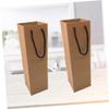 BRIGHTFUFU 12Pcs Portable Red Wine Bag Paper Carrier Tote with Sturdy Rope Handles Wine Spirits and Liquor Special Occasions view 3