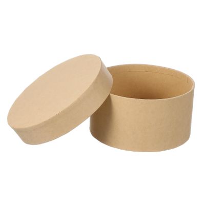 Garneck Round Paper Mache Box with Lid - Stackable Cardboard Storage Container - Ideal for Crafting Present Wrapping and Organizing for Weddings Birthdays and Special Occasions