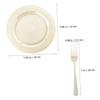 HOLIDYOYO 1set Disposable Glitter Plates and Fork Glitter Dessert Plates Matching Forks for Parties Events and Appetizers Serving Dinnerware view 4