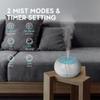 550ml Large Capacity Essential Oil Diffuser 6 Essentil Oil Set Aromatherapy Ultrasonic Air Humidifier with Timer and 7 Color LED Night Light Remote Control Waterless Auto-Off White Wood Grain view 3