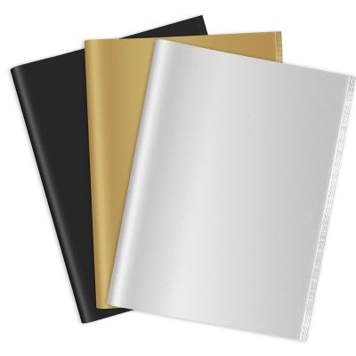 Morcheiong 70 Sheets Graduation Tissue Paper Multicolor Art Gift Wrapping Paper Bulk Gift Wrapping for Graduation Holiday Crafts Decor Festival- Black, Silver, Gold (20 x 14.5 inches /50 x 37cm)