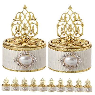 Garneck 12pcs Gold Candy Containers for Party Favors - Elegant Small Treat Boxes for Weddings - Birthdays and Anniversaries Decorative Favor Boxes for Snacks and