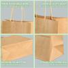 Lsoiapk Custom 25 50 100 Paper Gift Bags with Handles,Personalized Retail Kraft Paper Bags with Logo,Party Favor Thank You Bag for Birthday,Baby Shower,Small Business (Small, 15x8x21cm) view 3