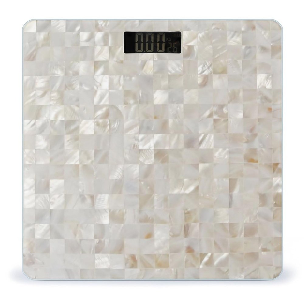 Digital Scales for Body Weight, Highly Accurate 400 LB Capacity, Auto On and Off Scale, Mother of Pearl Beige
