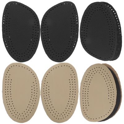 FRCOLOR 4pairs Non- Forefoot Pads Comfortable Cushion Inserts for Women Metatarsal Support Beige Black