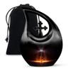 JAGLASH Guitar Large Urn for Ashes Adult Male and Female 10 Inch - Cross Drop Urns for Human Ashes - Funeral Urn for Father and Mother - Large Burial Urns for Loved Ones view 1