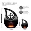 JAGLASH Guitar Large Urn for Ashes Adult Male and Female 10 Inch - Cross Drop Urns for Human Ashes - Funeral Urn for Father and Mother - Large Burial Urns for Loved Ones view 2