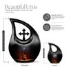 JAGLASH Personalised Electric Guitar Funeral Urns for Adult Ashes Men and Women 10 Inch - Cross Drop Urns for Human Ashes Female - Large Urn for Adult Male - Memorial Gifts for Loss of Mom view 2