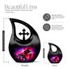 JAGLASH Piano Cremation Burial Urns for Human Ashes Adult Female & Male - Large Black Memorial Funeral Urn for Ashes Adult for Grandfather - Decoration Urn for Human 10 Inch view 2