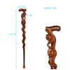 Wooden Cane Faucet Walking Stick Redwood Old Man Crutches Wood Carving Birthday Gifts Non-Slip Sticks view 2