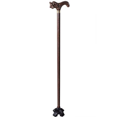 Walking Sticks with Small 4 Feet Base,Beech Wood Wooden Cane for Elderly Men and Women Handmade Solid Wood Sticks